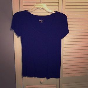 Navy V Neck Tee